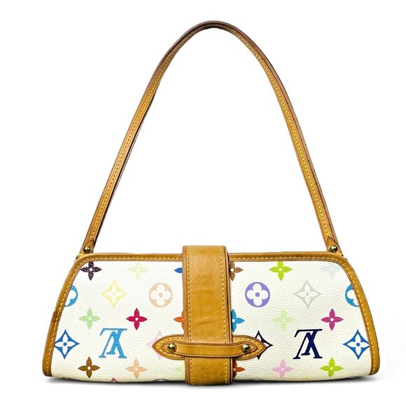 LOUIS VUITTON Murakami Multicolor Shirley White Shoulder Bag LV Monogram Small - Picture 4 of 16